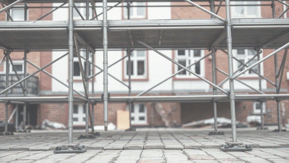 Jakie elementy składają się na stabilność konstrukcji rusztowania warszawskiego?