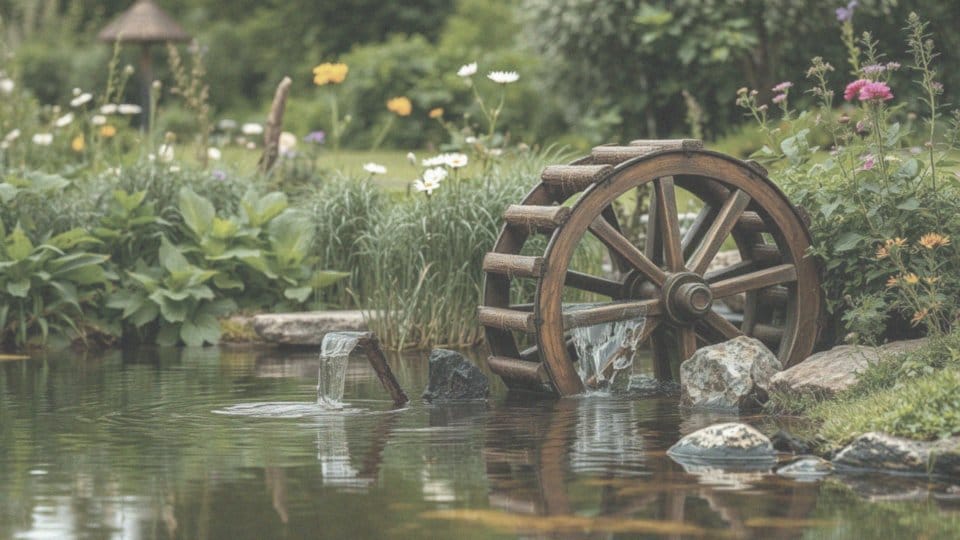Koło wodne do stawu – zalety, typy i funkcje w ogrodzie